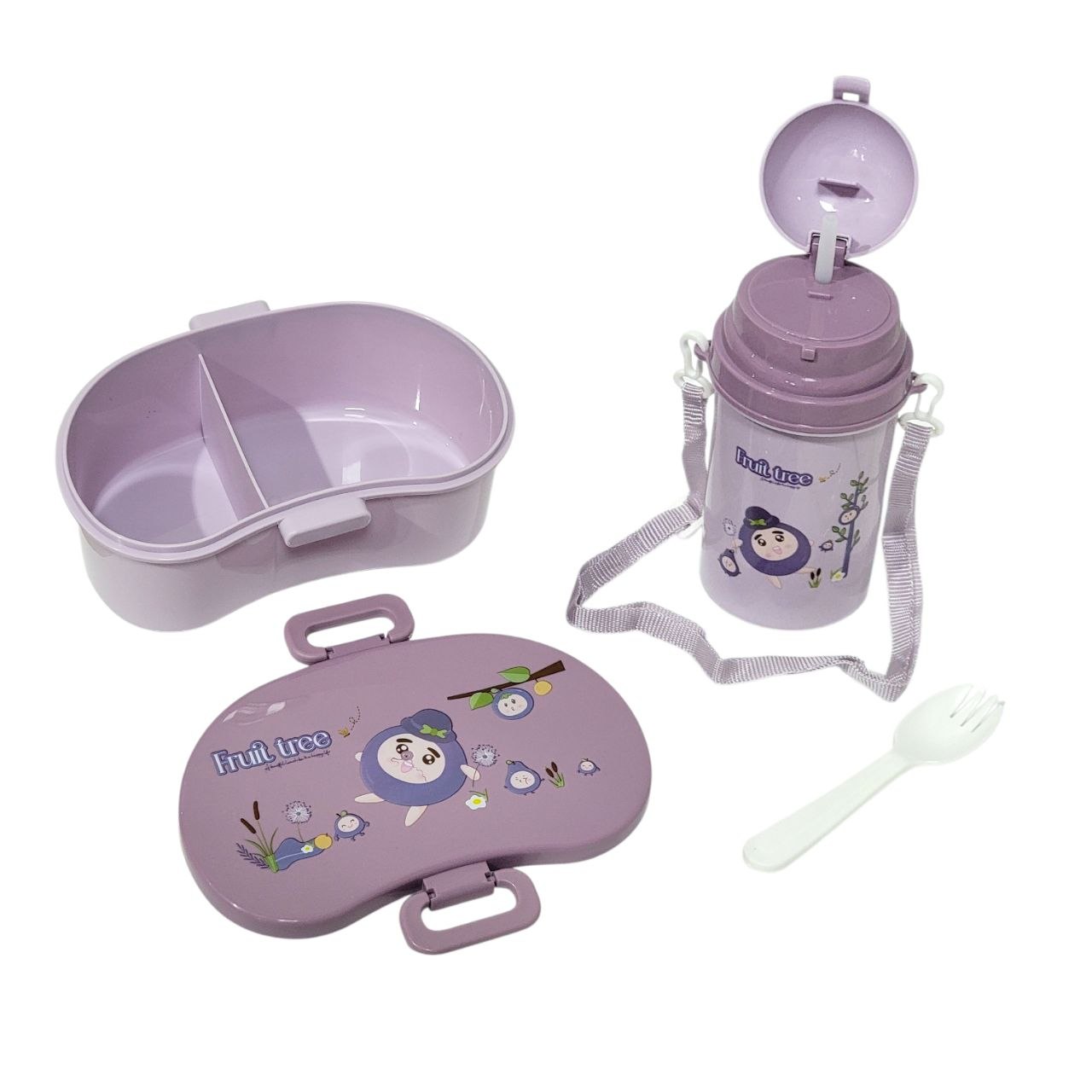 SET DE RECIPIENTE PANA PARA ALIMENTOS INFANTIL CON BOTE CON CORREA Y CUBIERTO BENELI HOME