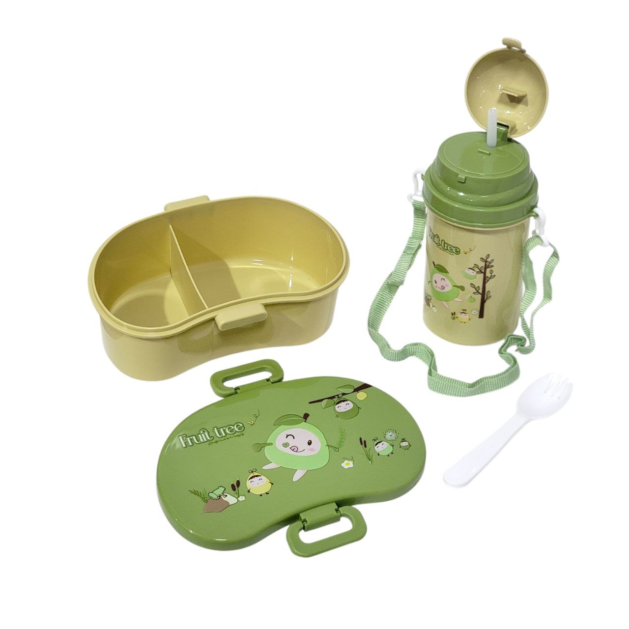 SET DE RECIPIENTE PANA PARA ALIMENTOS INFANTIL CON BOTE CON CORREA Y CUBIERTO BENELI HOME