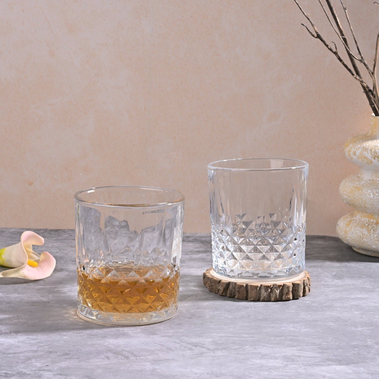 SET DE VASOS DE CRISTAL CON ACABADO DE LUJO ELEGANTE COLECCION JX 6PCS BENELI HOME