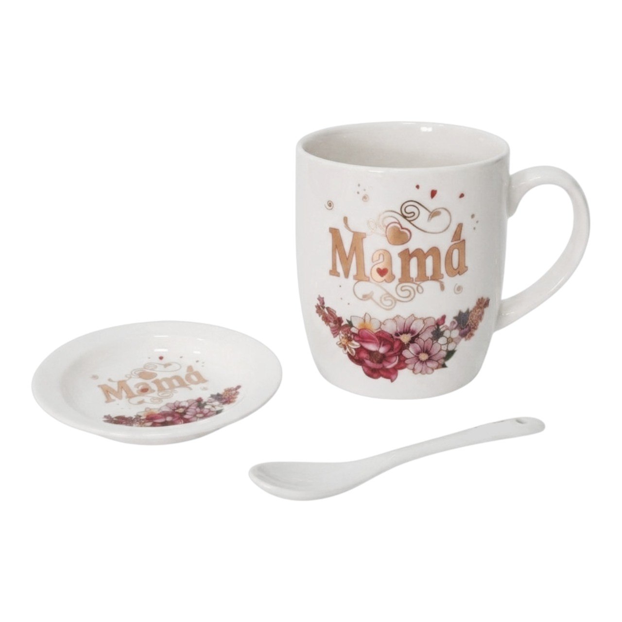 SET DE TAZA DE REGALO DE DIA DE LA MADRE DE CERAMICA 3PCS BENELI HOME