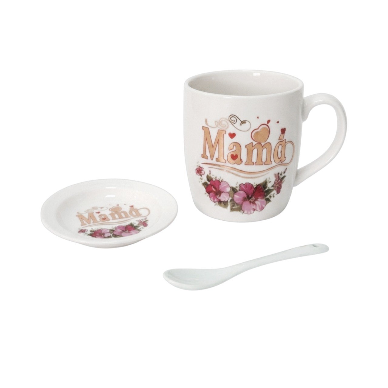 SET DE TAZA DE REGALO DE DIA DE LA MADRE DE CERAMICA 3PCS BENELI HOME