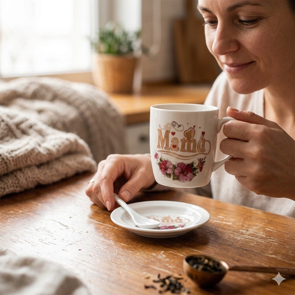 SET DE TAZA DE REGALO DE DIA DE LA MADRE DE CERAMICA 3PCS BENELI HOME