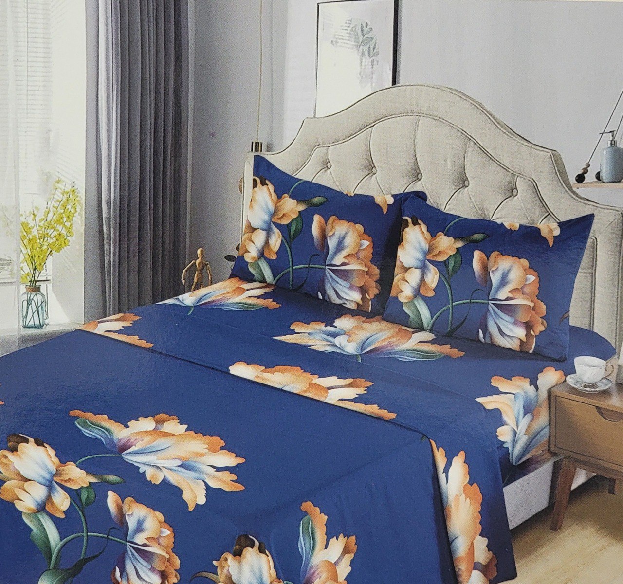 JUEGO DE CAMA ELEGANTE QUEEN 4PCS BENELI HOME