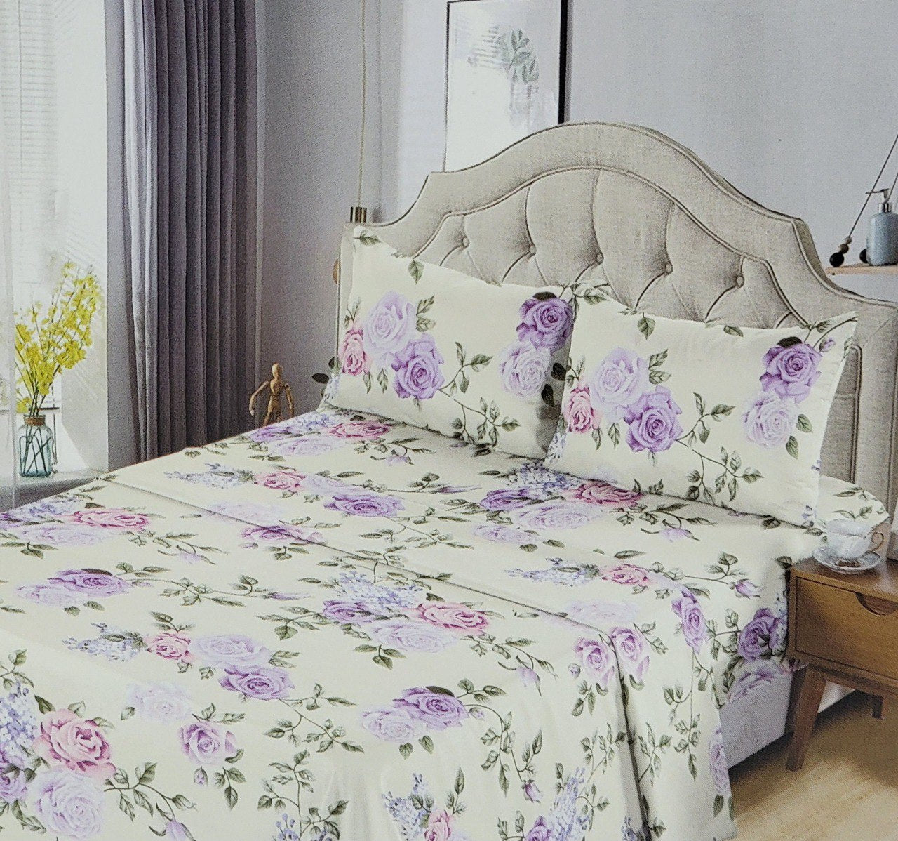 JUEGO DE CAMA ELEGANTE QUEEN 4PCS BENELI HOME