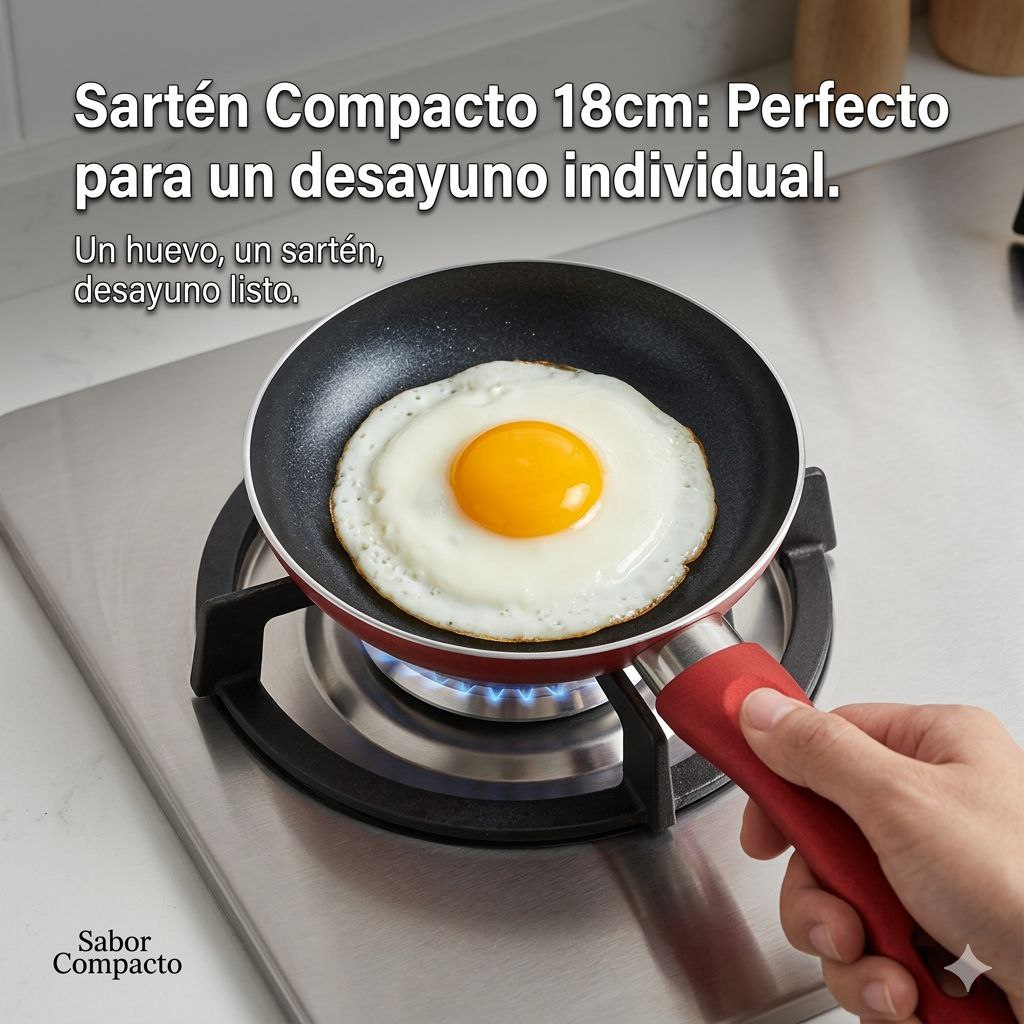 SARTEN DE ALUMINIO ANTIADHERENTE COLOR ROJO BENELI HOME 18CM
