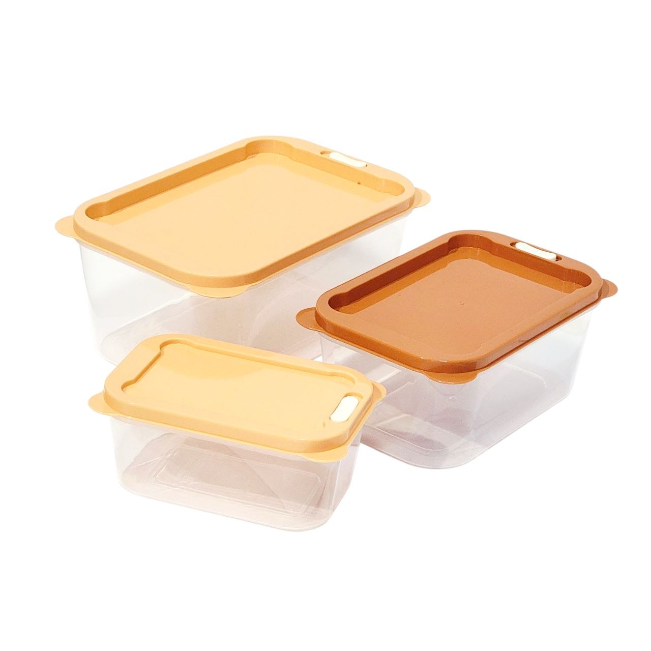 SET DE RECIPIENTES PANAS PARA ALIMENTOS HERMETICOS APILABLES 3PCS BENELI HOME