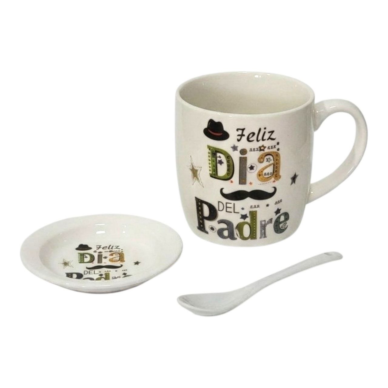 SET DE TAZA DE REGALO PARA PAPÁ DE CERAMICA 3PCS BENELI HOME