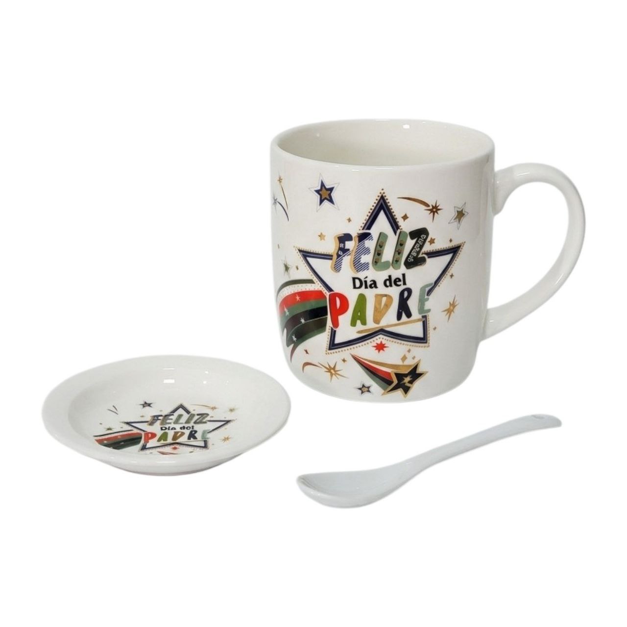 SET DE TAZA DE REGALO PARA PAPÁ DE CERAMICA 3PCS BENELI HOME