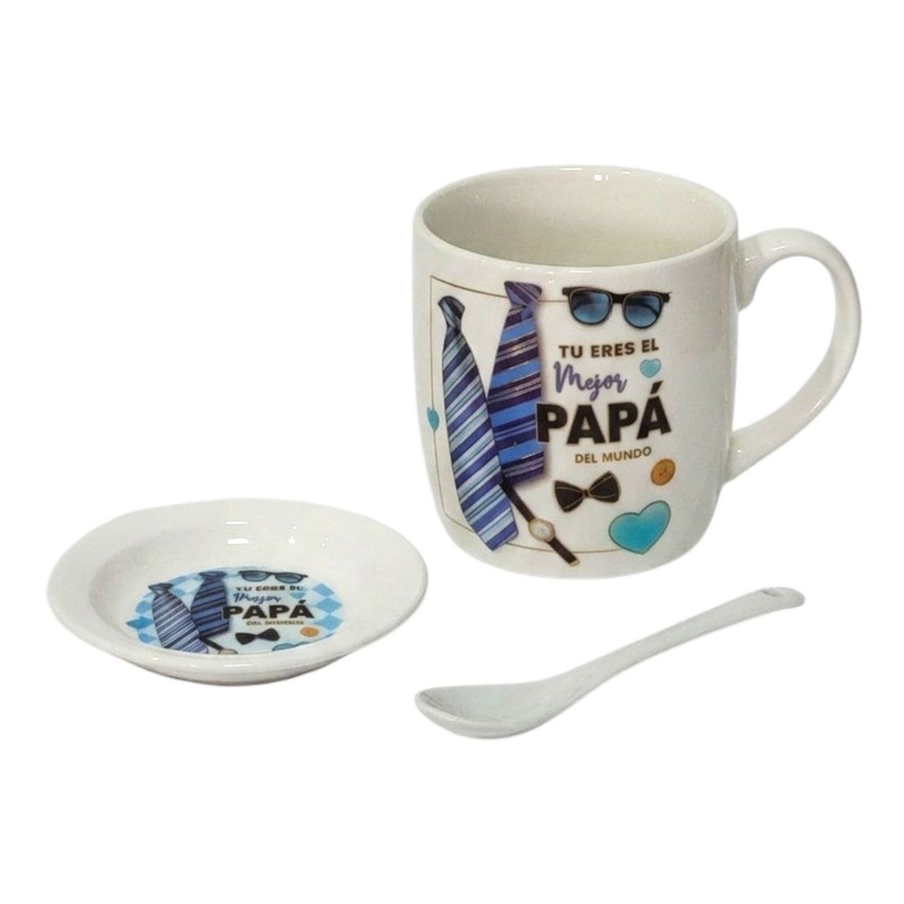 SET DE TAZA DE REGALO PARA PAPÁ DE CERAMICA 3PCS BENELI HOME