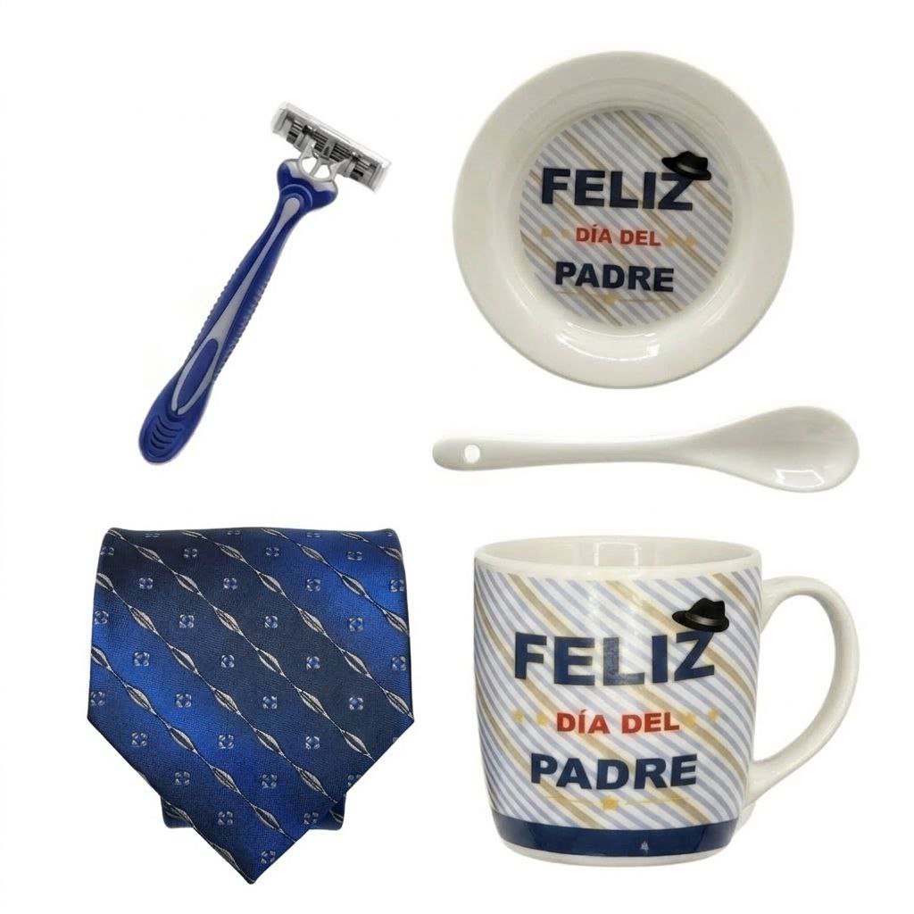 SET DE TAZA DE REGALO Y CORBATA PARA PAPÁ 5PCS BENELI HOME