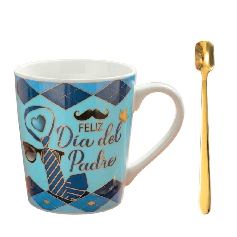 SET DE TAZA DE REGALO PARA PAPÁ CON CUCHARA DE LUJO BENELI HOME