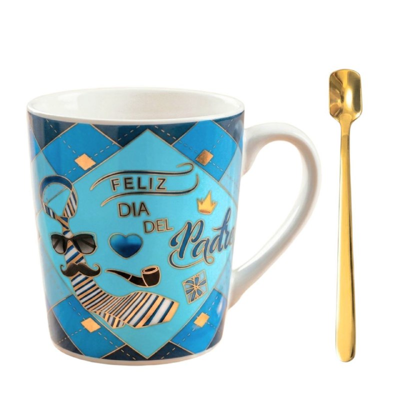 SET DE TAZA DE REGALO PARA PAPÁ CON CUCHARA DE LUJO BENELI HOME