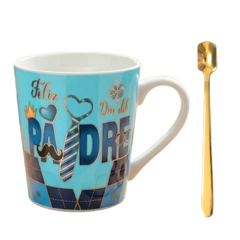 SET DE TAZA DE REGALO PARA PAPÁ CON CUCHARA DE LUJO BENELI HOME