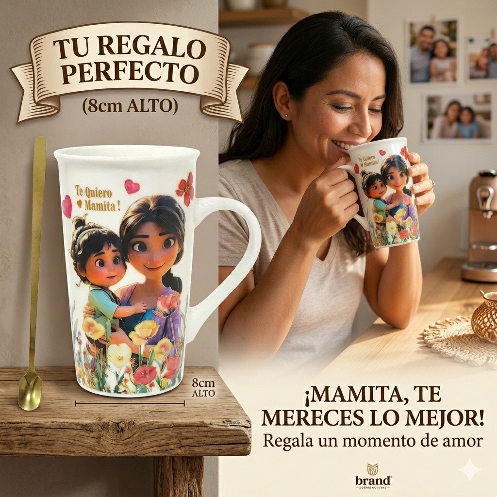 SET DE TAZA DE REGALO PARA MAMÁ CON CUCHARA