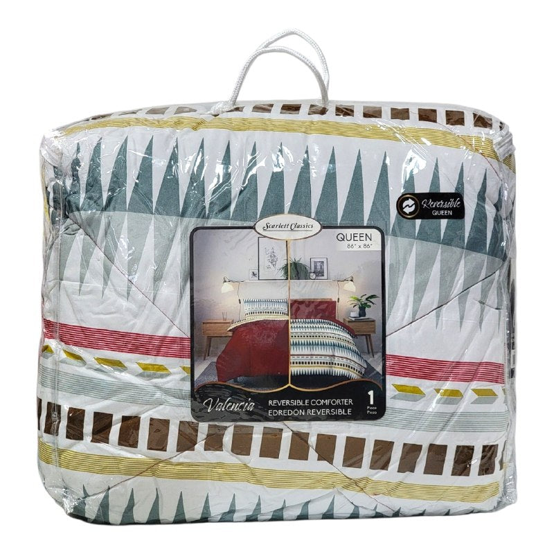 EDREDON REVERSIBLE TAMAÑO QUEEN SCARLETT CLASSICS 218X218CM