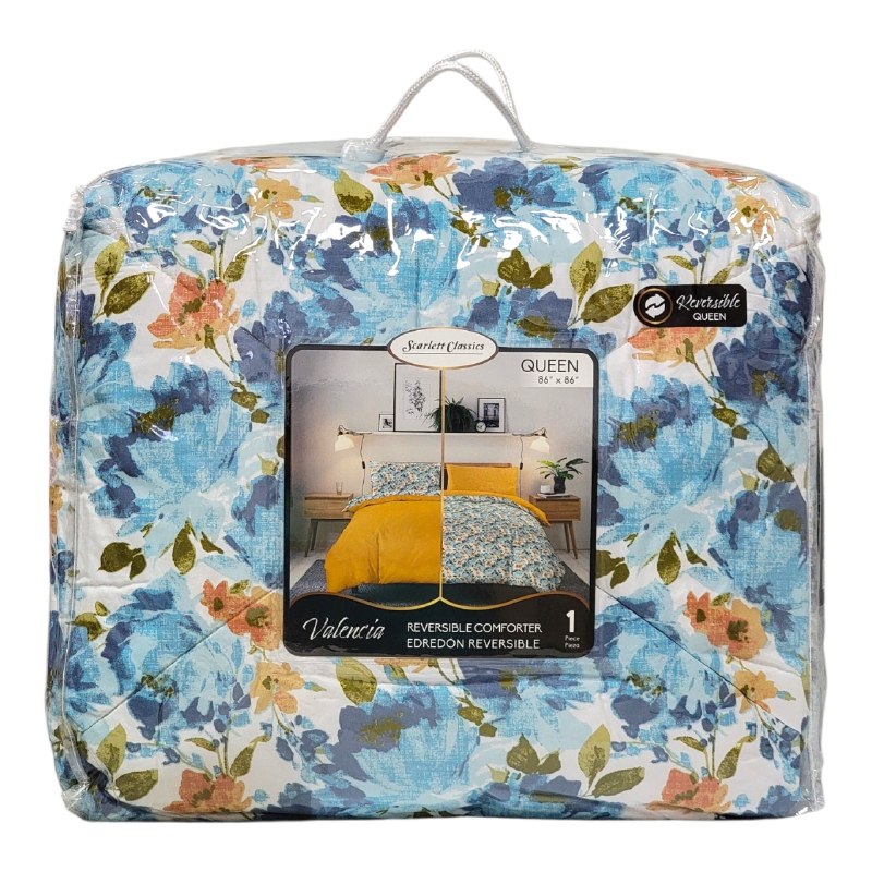 EDREDON REVERSIBLE TAMAÑO QUEEN SCARLETT CLASSICS 218X218CM