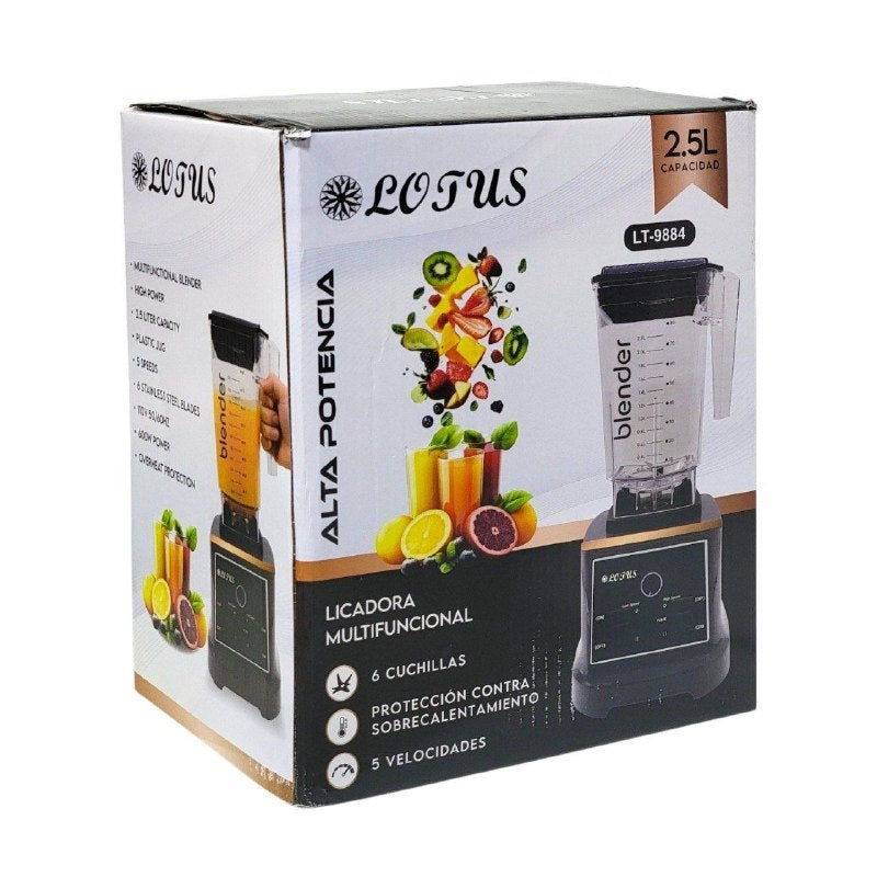 LICUADORA MULTIFUNCIONAL POTENCIO 600W MODELO LT-9884 LOTUS 2.5L