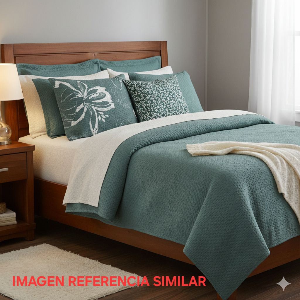 JUEGO DE EDREDON REVERSIBLE DE TAMAÑO QUEEN DE 5PCS BENELI HOME
