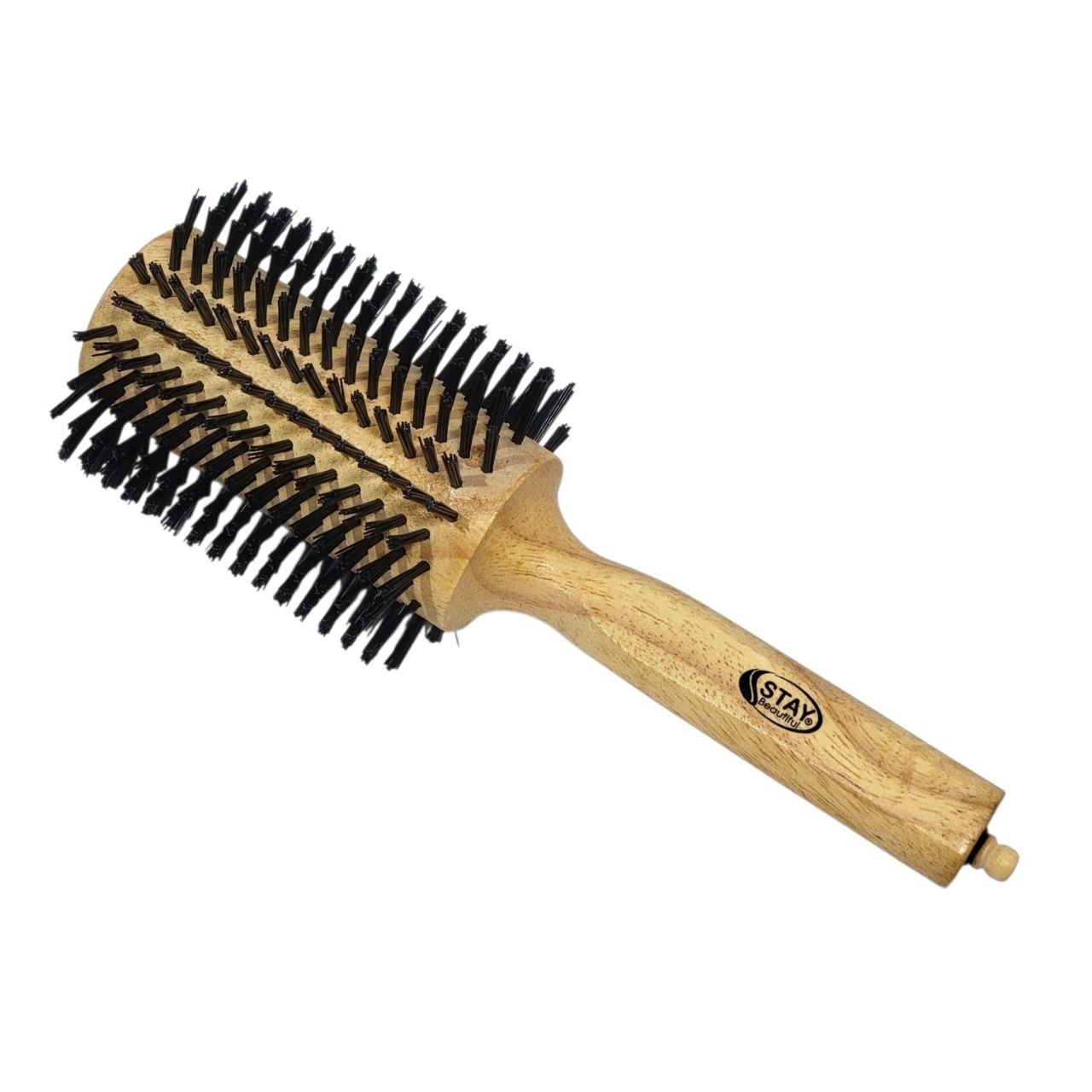 CEPILLO REDONDO DE MADERA DE CERDAS MIXTAS PARA SECADO Y VOLUMEN STAY BEAUTIFUL