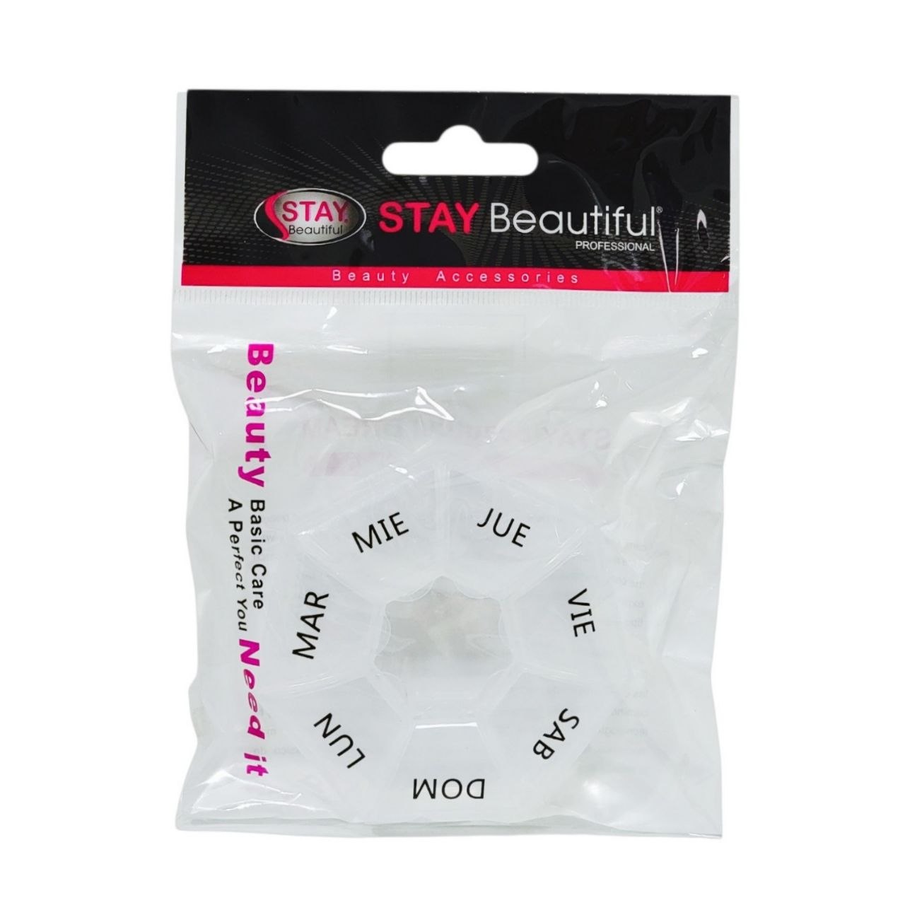ORGANIZADOR DE PASTILLAS SEMANAL CIRCULAR STAY BEAUTIFUL