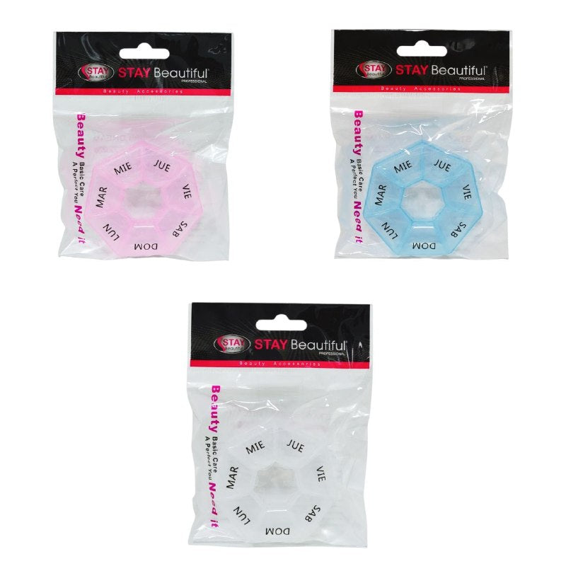 ORGANIZADOR DE PASTILLAS SEMANAL CIRCULAR STAY BEAUTIFUL