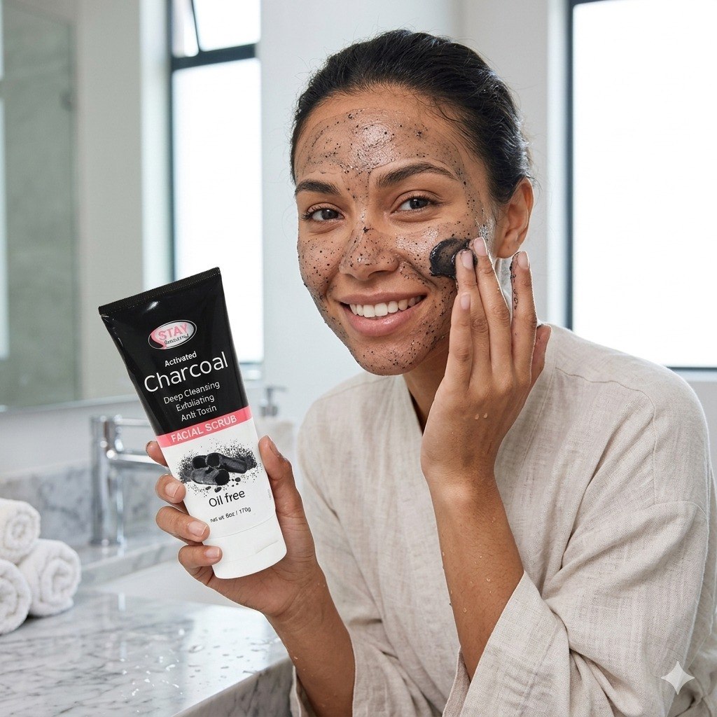 EXFOLIANTE FACIAL DE LIMPIEZA PROFUNDA CON CARBON ACTIVADO STAY BEAUTIFUL 170G