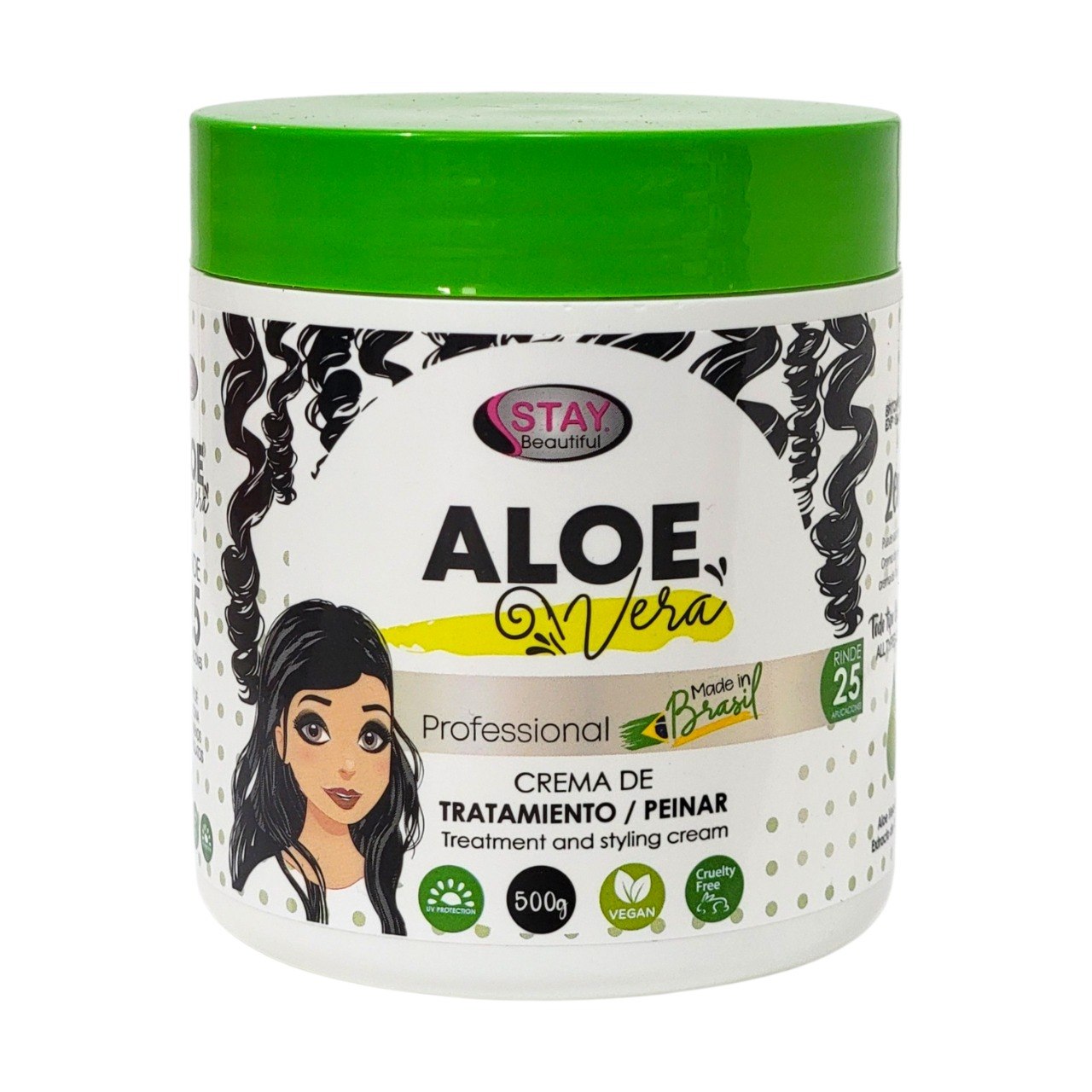 CREMA PARA EL CABELLO 2EN TRATAMIENTO HIDRATANTE Y PARA PEINAR CON ALOE VERA STAY BEAUTIFUL 500G