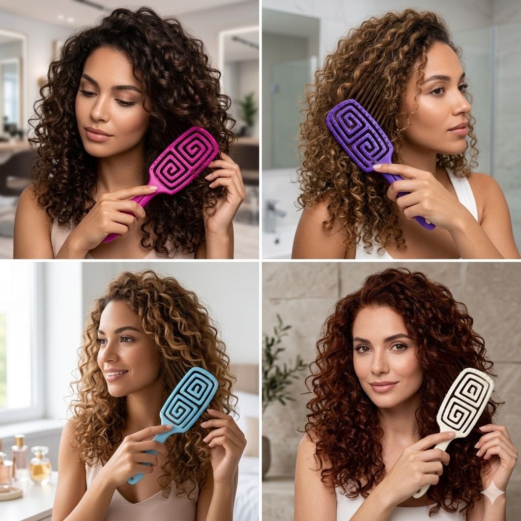 CEPILLO PARA EL CABELLO DESENREDANTE CON DISEÑO DE LABERINTO STAY BEAUTIFUL