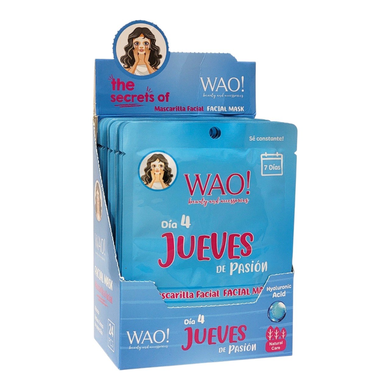 MASCARILLA FACIAL DIA 4 JUEVES DE PASION CON ACIDO HIALURONICO WAO! 25G