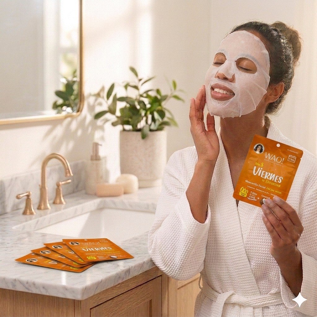 MASCARILLA FACIAL DIA 5 VIERNES DE DIVERSION CON COCO RESTAURADOR WAO! 25G