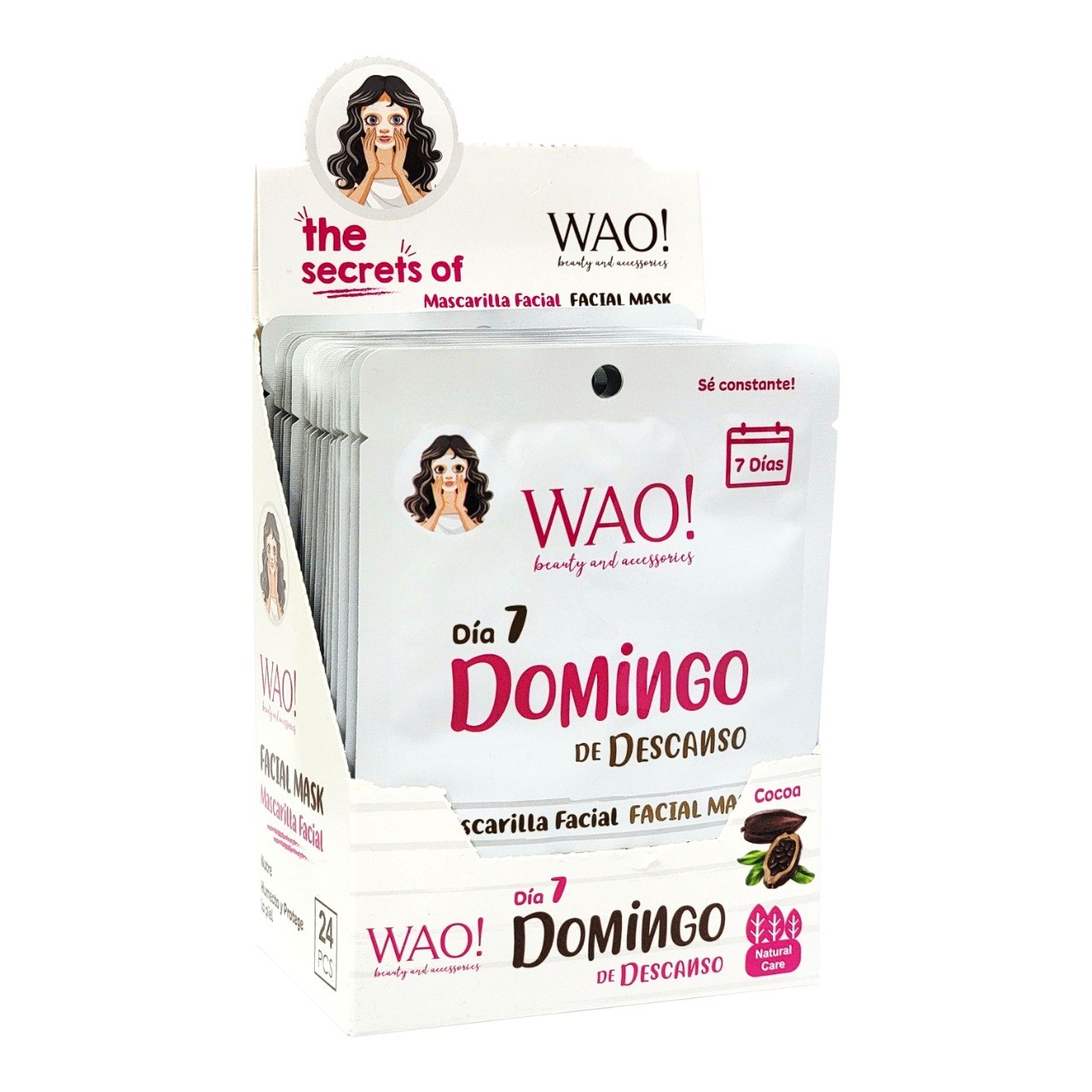 MASCARILLA FACIAL DIA 7 DOMINGO DE DESCANSO DE COCO NUTRITIVA WAO! 25G