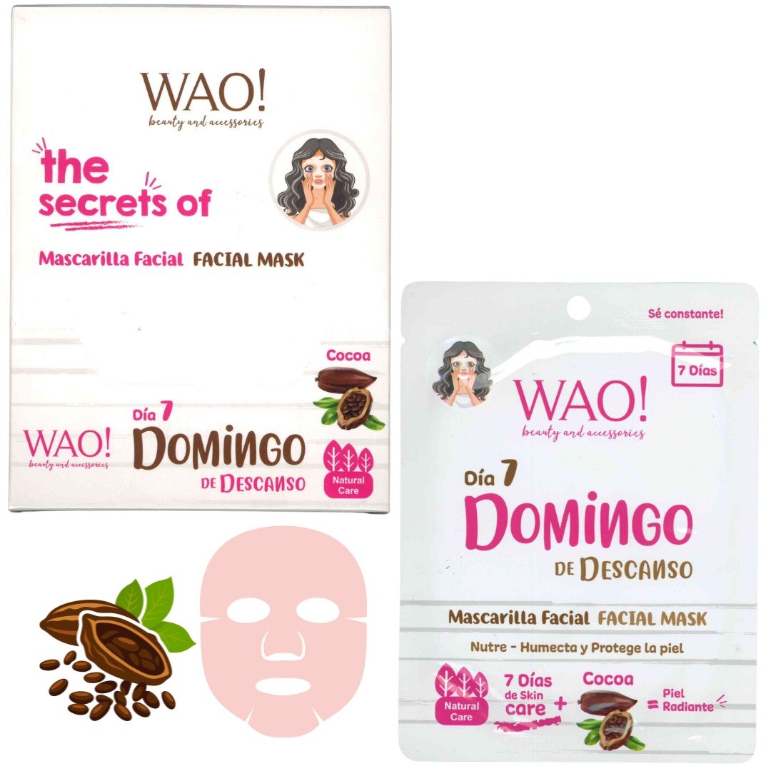 MASCARILLA FACIAL DIA 7 DOMINGO DE DESCANSO DE COCO NUTRITIVA WAO! 25G