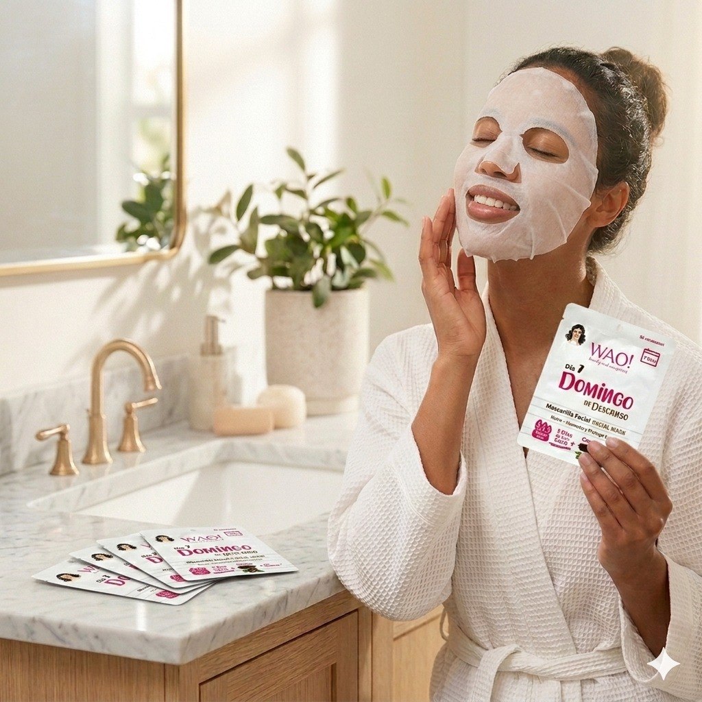 MASCARILLA FACIAL DIA 7 DOMINGO DE DESCANSO DE COCO NUTRITIVA WAO! 25G