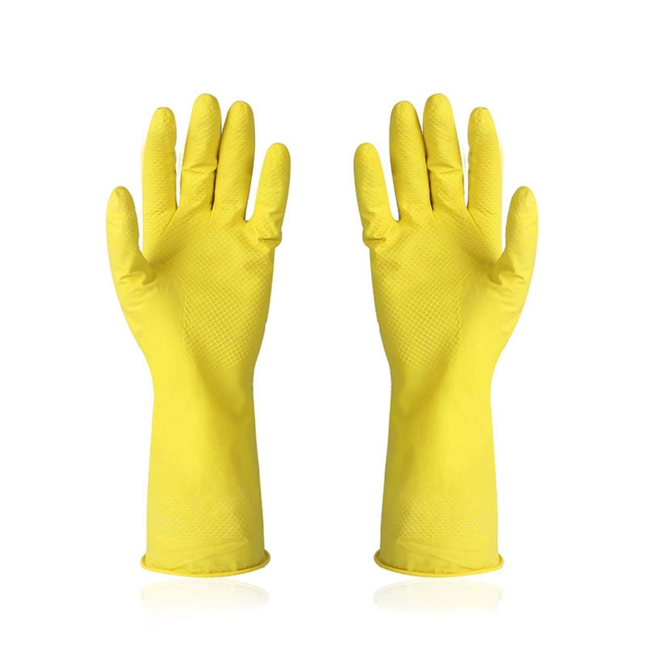 GUANTES DE LIMPIEZA AMARILLOS DE LATEX TALLA M SMART CHOICE