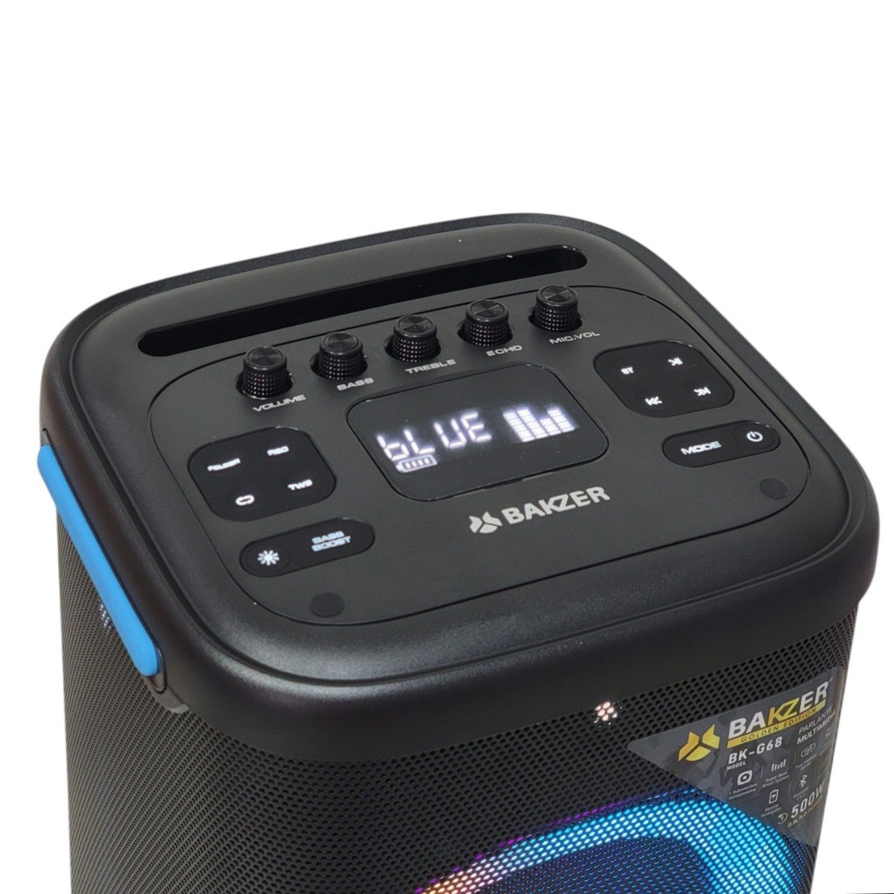 PARLANTE ALTAVOZ INALÁMBRICO CON REFUERZO DE BAJOS MODELO BK-G68 BAKZER 40CM