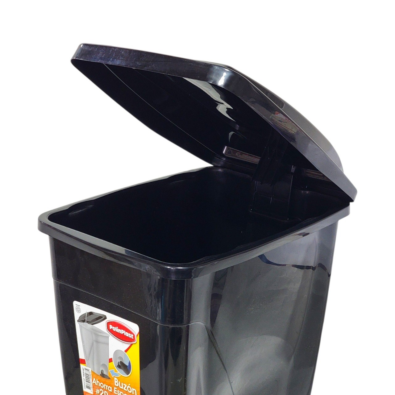 BASURERO CON TAPA SISTEMA DUAL POLINPLAST 19L 35X26X42CM