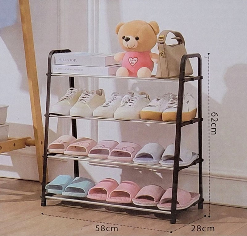 ORGANIZADOR ZAPATERA PLASTICA DE 4 NIVELES, AHORRO DE ESPACIO, ALMACENA HASTA 12 PARES DE ZAPATOS NORDIC WIND 58X28X62CM