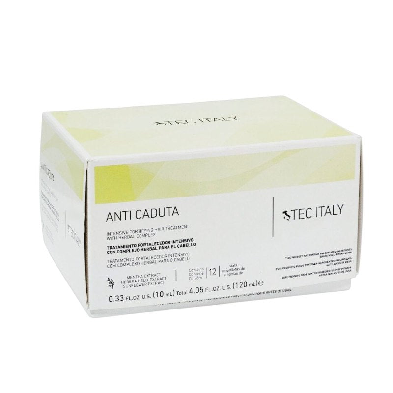 TRATAMIENTO PARA EL CABELLO FORTALECEDOR ANTICAIDA DE EXTRACTO DE MENTA EN AMPOLLA TEC ITALY 10ML