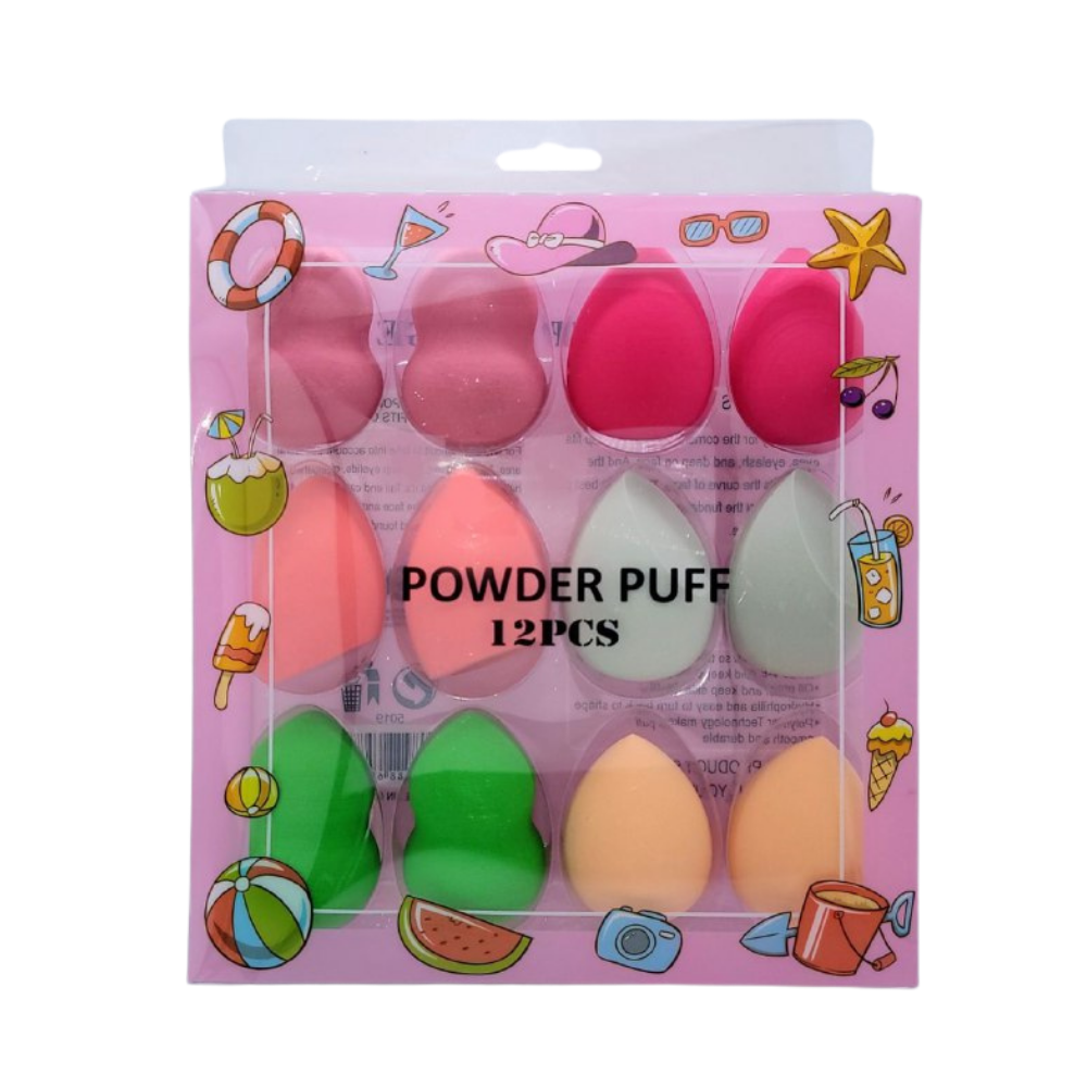 SET DE ESPONJAS PARA MAQUILLAJE 12UND