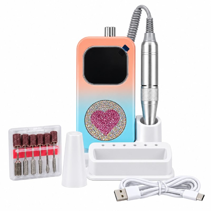 SET DE TALADRO PORTATIL RECARGABLE PARA UÑAS PULIDOR Y LIMADOR DE MANICURA Y PEDICURA