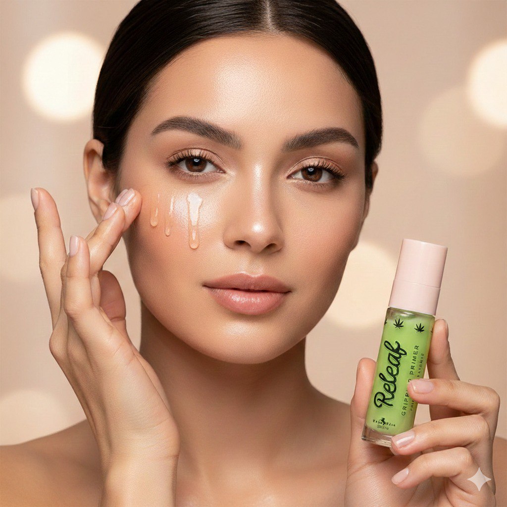 PRIMER HIDRATANTE CON EXTRACTO DE CAÑAMO, ACIDO HIALURONICO, Y NIACINAMIDA ITALIA DELUXE RELEAF 20G