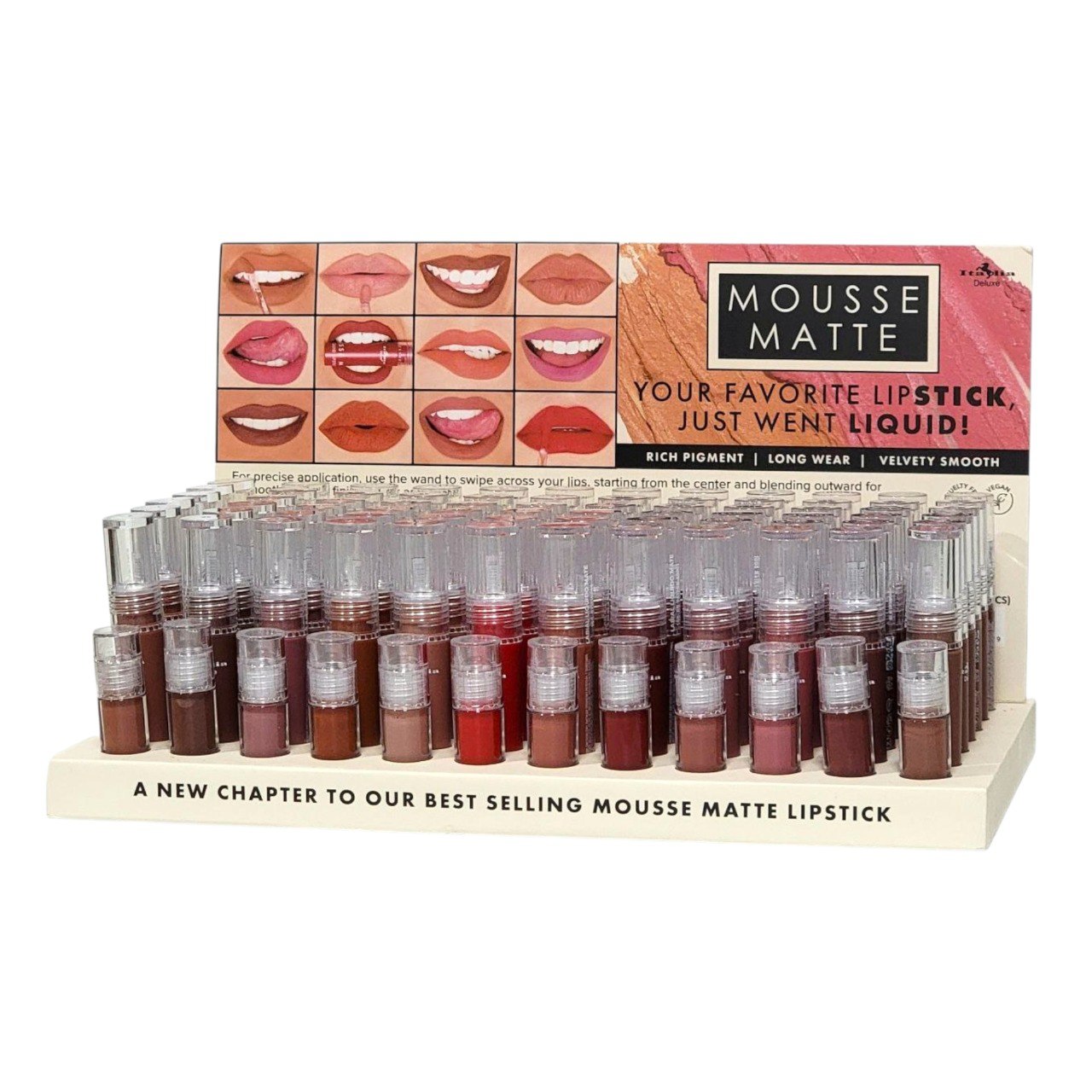 BRILLO LABIAL EN LAPIZ LIQUIDO ACABADO MATE ITALIA DELUXE MOUSSE MATTE 3G