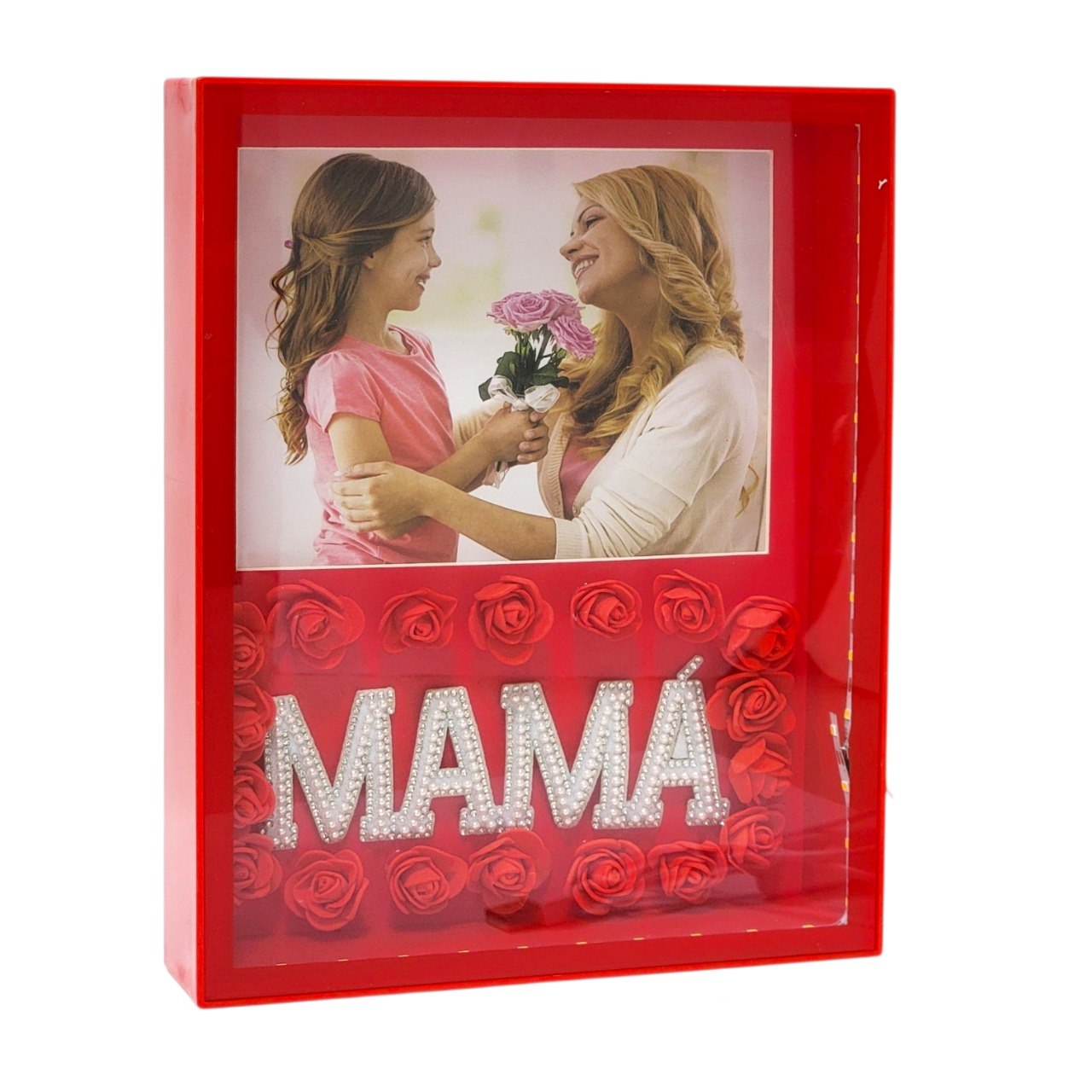 RETRATERA DE REGALO PARA DIA DE LA MADRE CON LUZ LED 25X20X5CM