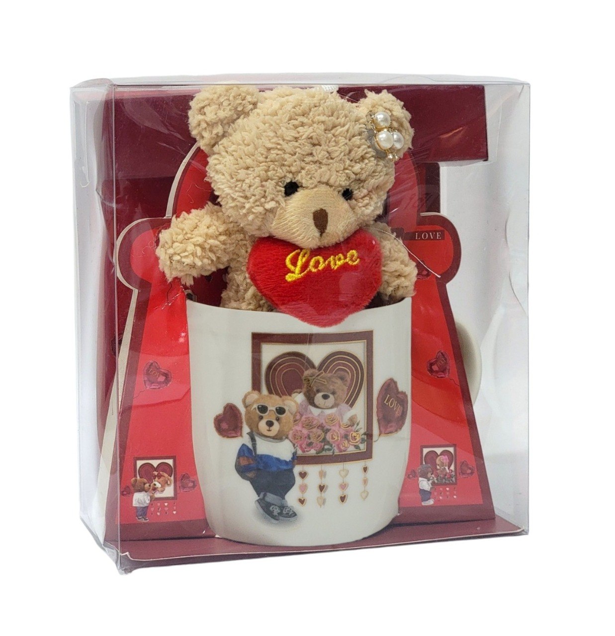 SET DE REGALO CON TAZA Y OSO DE PELUCHE