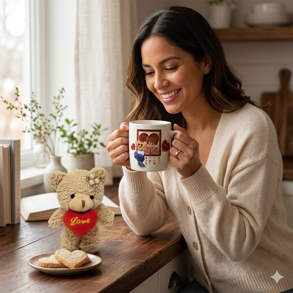 SET DE REGALO CON TAZA Y OSO DE PELUCHE