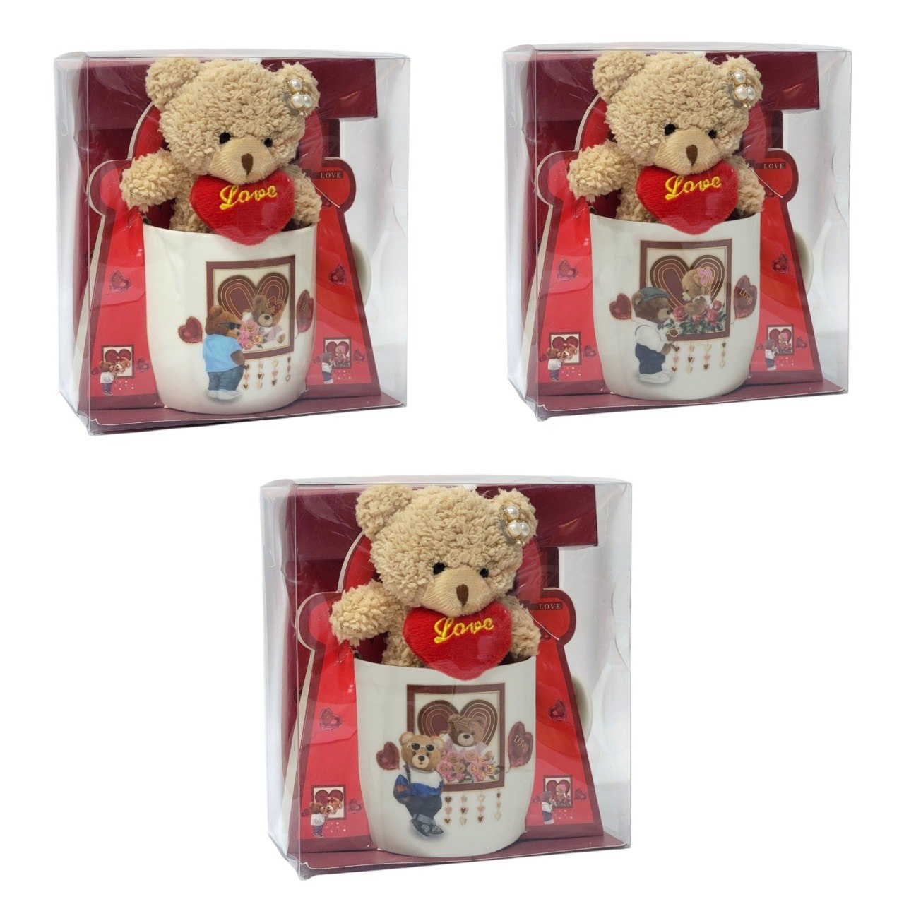 SET DE REGALO CON TAZA Y OSO DE PELUCHE