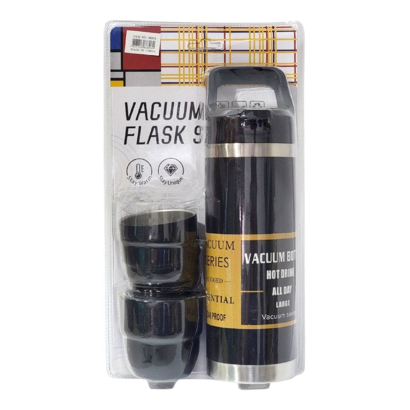 SET DE TERMO Y TAZAS DE VIAJE DE ACERO INOXIDABLE 3PCS 500ML