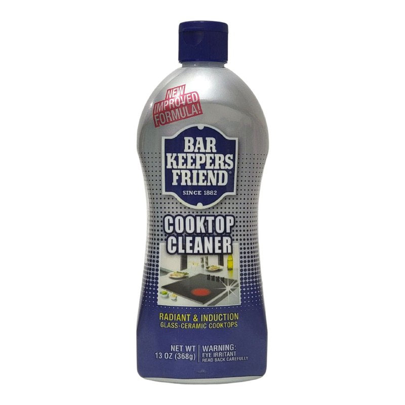 LIMPIADOR DE ESTUFAS, LIMPIADOR LIQUIDO SUAVE PARA SUPERFICIES VITROCERAMICAS RADIANTES DE INDUCCION BAR KEEPERS FRIEND COOKTOP 368G