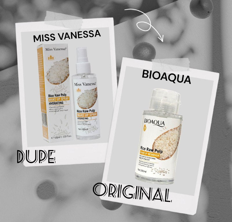FIJADOR DE MAQUILLAJE HIDRATANTE DE PULPA CRUDA DE ARROZ MISS VANESSA 100ML (DUPE DE BIOAQUA)