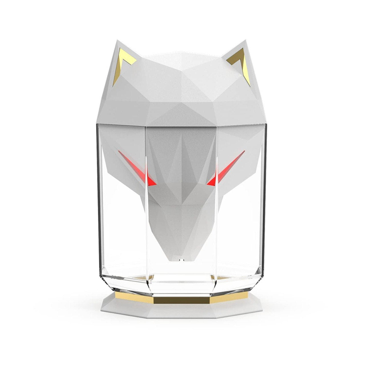 HUMIFICADOR DE AIRE DECORATIVO CON DISEÑO GEOMETRICO DE LOBO 235G 10X16X16CM